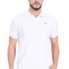 Plain Cotton White Polo T shirt for Men